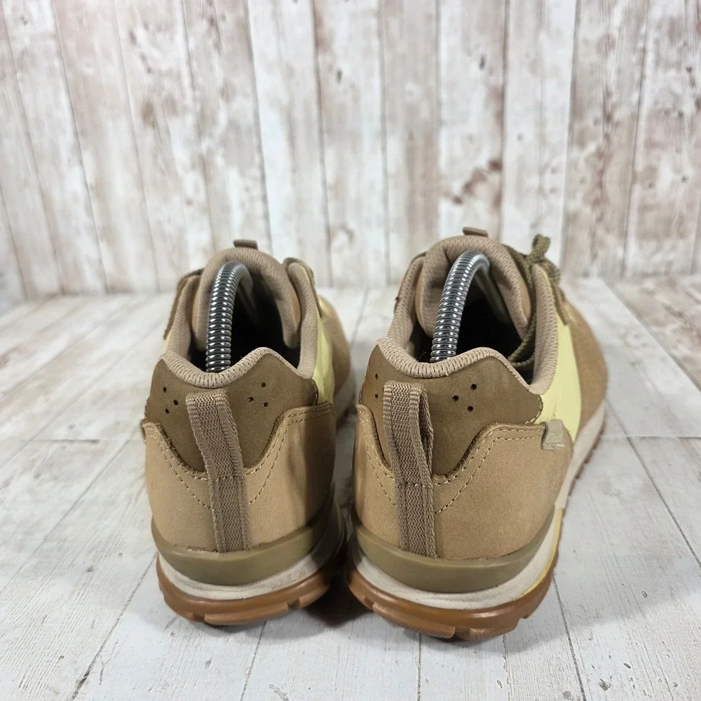 Oboz Womens Low Top Hiking Shoes Tan Yellow Nubuck Mesh Trail Sneakers 10.5 US
